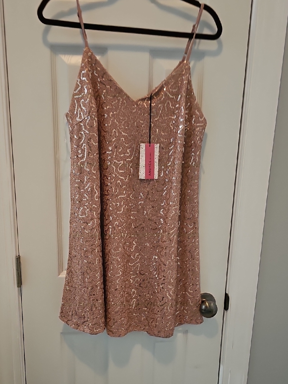 ANDRÉE BY UNIT Rose Gold Sequin Dress